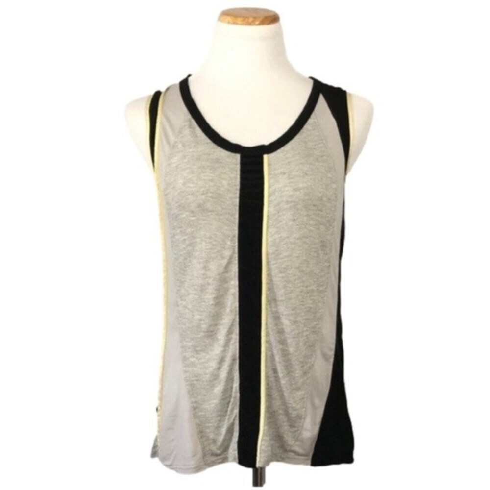 AIKO | Color Block Knit Sheer Insert Tank Top EUC